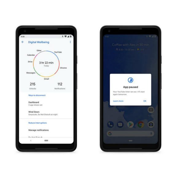 Google's "Digital Wellbeing" Google's "Digital Wellbeing"