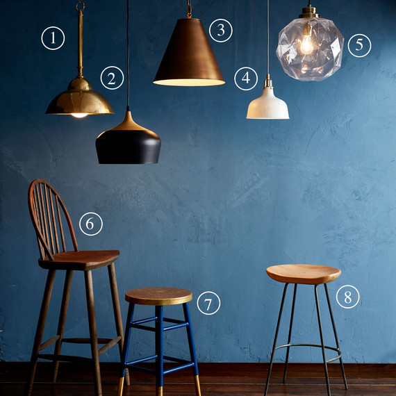 Lighting and stools Lighting and stools