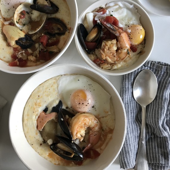cioppino over polenta cioppino over polenta