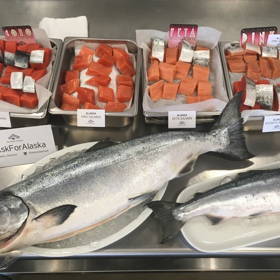 salmon varieties at tasting salmon varieties at tasting