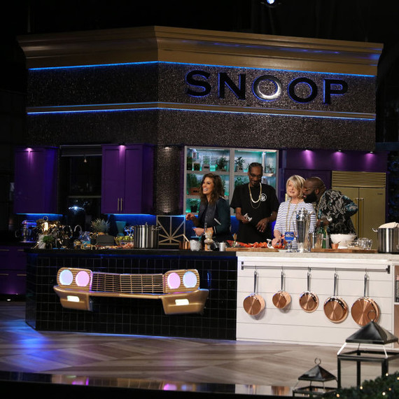 Martha and Snoop with Ashley Graham and Rick Ross in the kitchen Martha and Snoop with Ashley Graham and Rick Ross in the kitchen