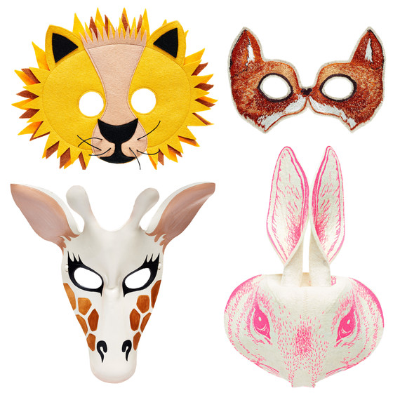 leather felt animal masks leather felt animal masks
