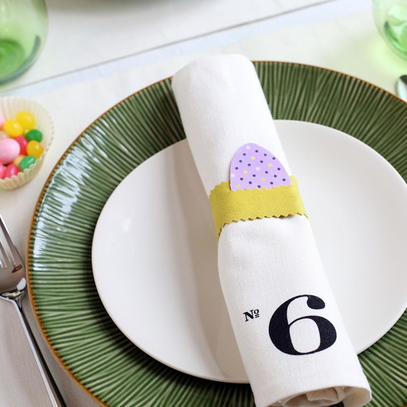 Easter Egg Napkin Rings Table setting