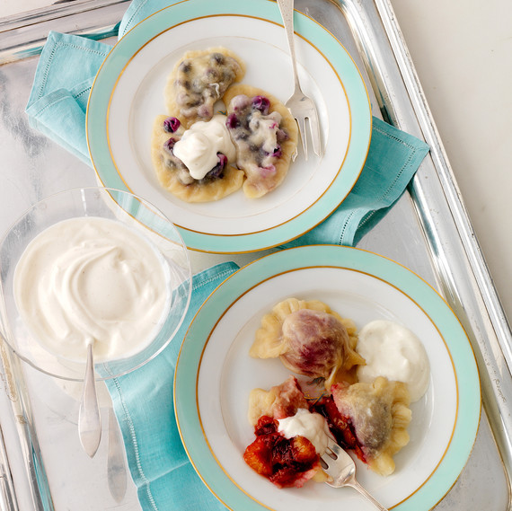 fruit pierogis with toppings fruit pierogis with toppings