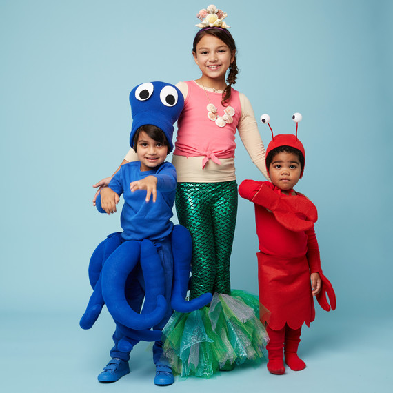 undersea group halloween kids costumes lobster mermaid octopus undersea group halloween kids costumes lobster mermaid octopus