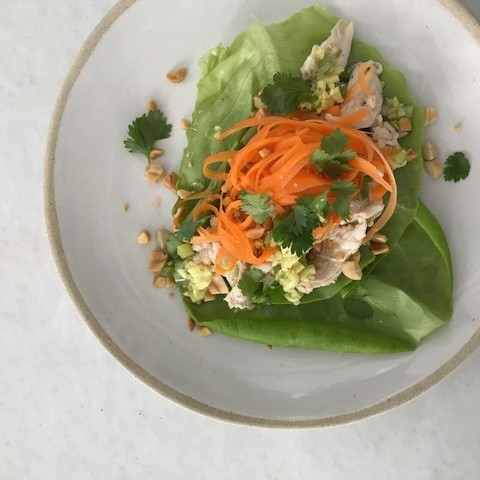 Lettuce cup with chicken Lettuce cup with chicken