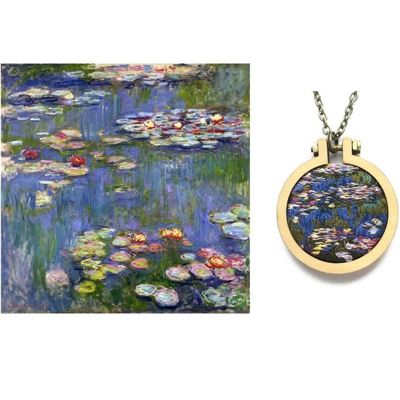 monet waterlillies pendant monet waterlillies pendant