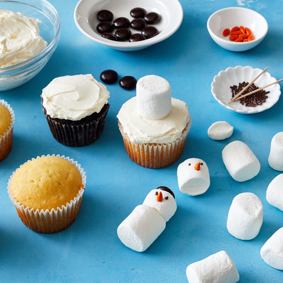 snowman cupcake making process and materials snowman cupcake making process and materials