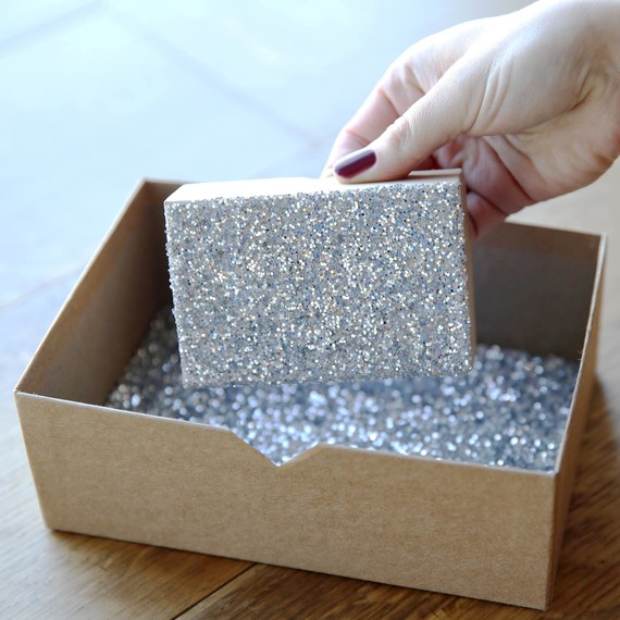 Beautiful Gift Wrap Using Household Items Martha Glitter Box In Process