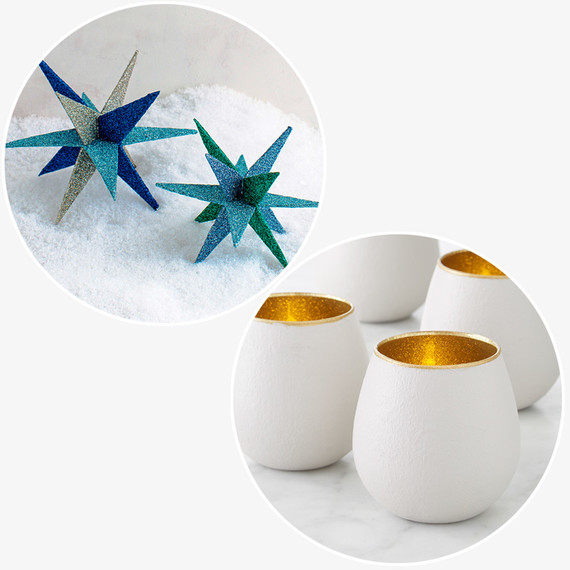 glitter votive stars glitter votive stars