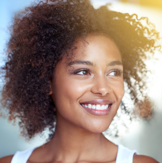 Happy Young Woman Smiling Happy Young Woman Smiling
