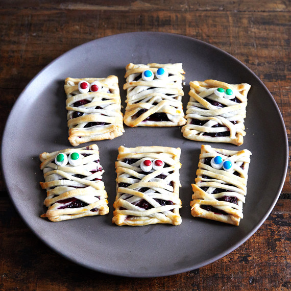 mummy hand pie pastries on gray plate mummy hand pie pastries on gray plate