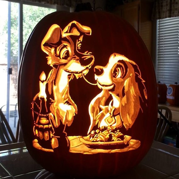 pumpkin-geek-carvings-lady-tramp pumpkin-geek-carvings-lady-tramp