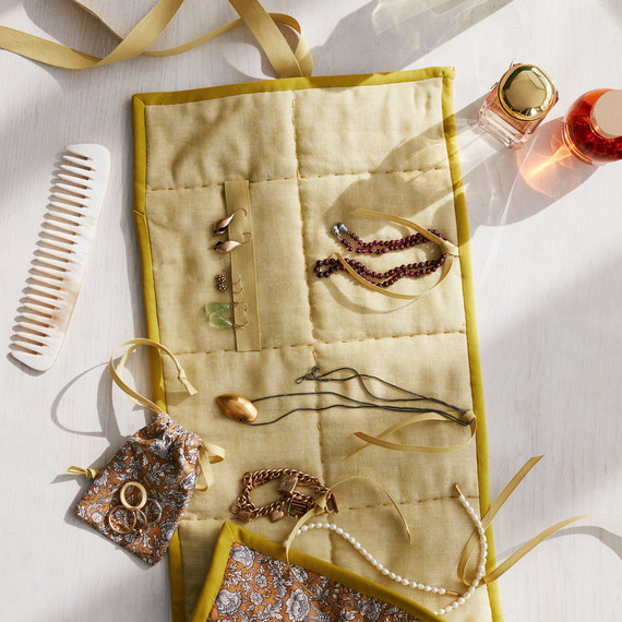 How To Pack Jewelry For A Move Martha Quilted Jewelry Roller Fabric