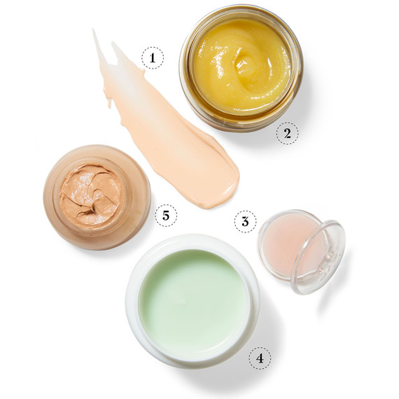 various skin care balms against a white background various skin care balms against a white background