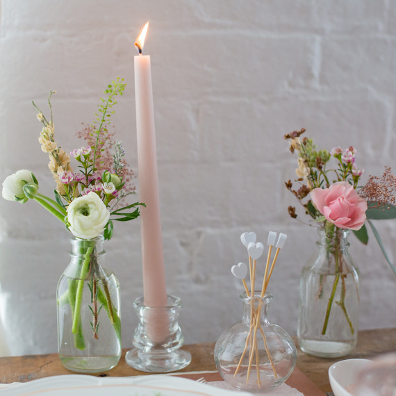 Valentine's Day flowers and candles flowers and candles for Valentine's Day dinner