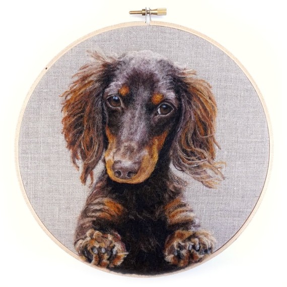 felt-art-brown-dog felt-art-brown-dog