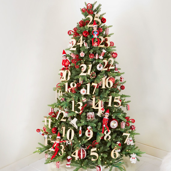 christmas tree with elves christmas tree with elves