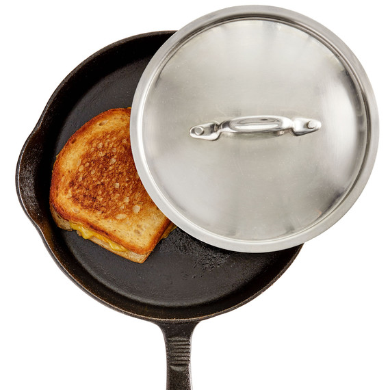 grilled cheese in pan with lid grilled cheese in pan with lid