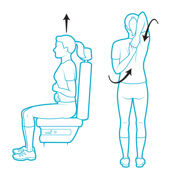 illustration posture stretches driving car illustration posture stretches driving car