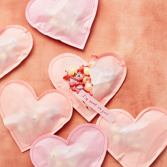 parchment paper heart craft treats parchment paper heart craft