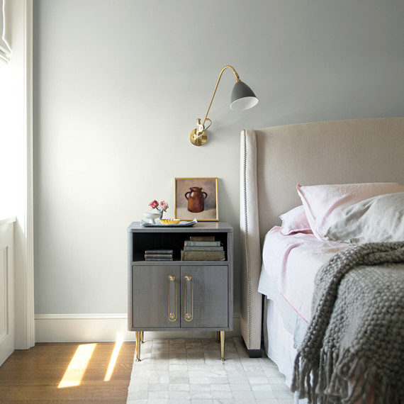 benjamin moore metropolitan swatch on bedroom wall benjamin moore metropolitan swatch on bedroom wall