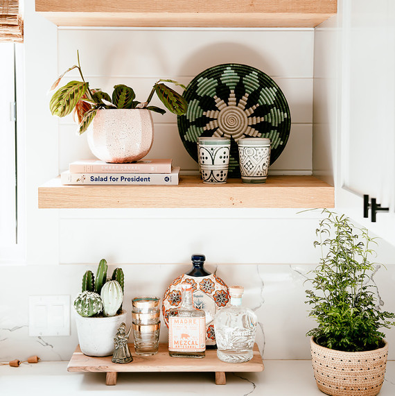 wooden shelves in california home kitchen wooden shelves in california home kitchen
