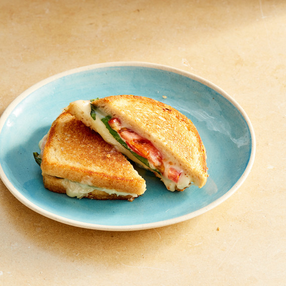 plated grilled cheese with tomato plated grilled cheese with tomato