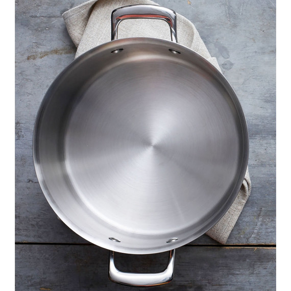 Silver Cuisinox POT-DE28 Deluxe Covered Stock Pot 10.4-Liter