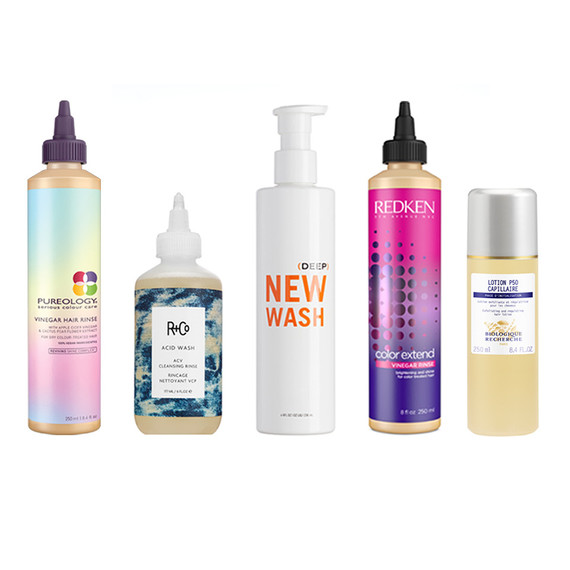 vinegar rinse product collage vinegar rinse product collage