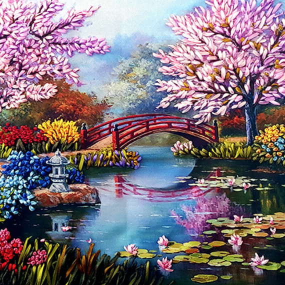 Meko Gelashvili satin embroidery art Meko Gelashvili satin embroidery art