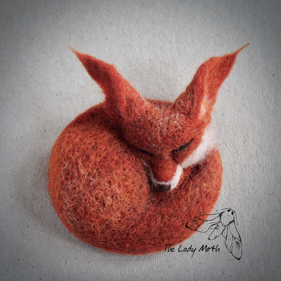 needle-felted fox needle-felted fox