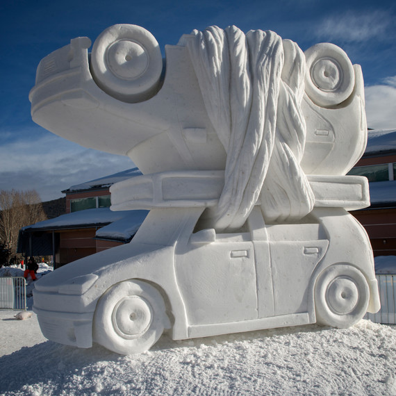 Breckenridge Colorado Car Snow Sculpture Breckenridge Colorado Car Snow Sculpture