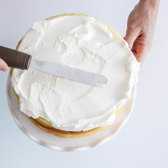 Shark Week ombre "ocean" frosted cake Shark Week ombre "ocean" frosted cake