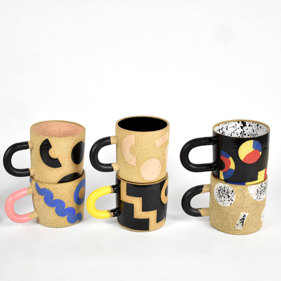 80s inspired stoneware mugs 80s inspired stoneware mugs