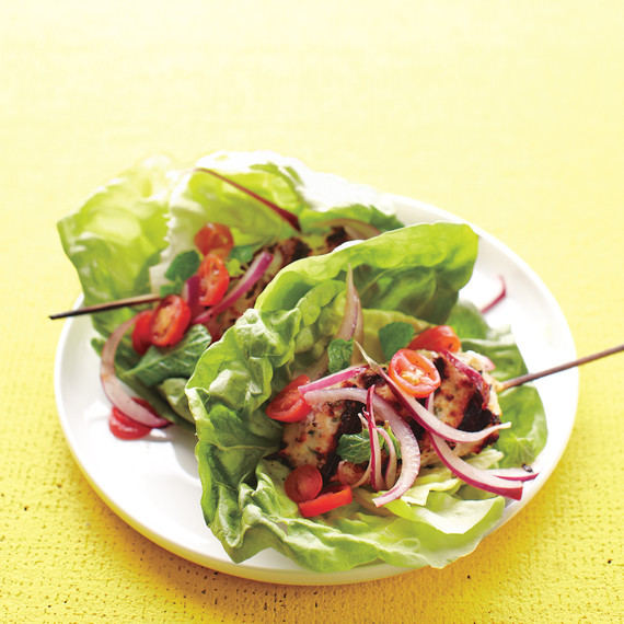 chicken kebabs lettuce cups chicken kebabs lettuce cups