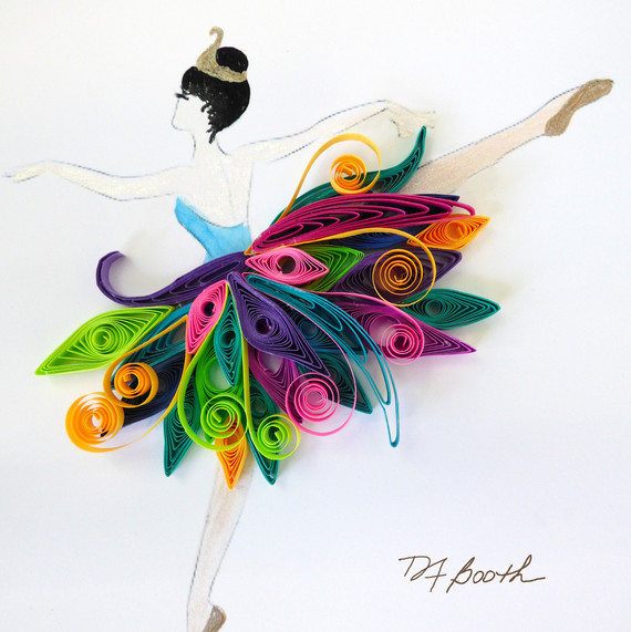 Deb Booth quilled paper tiny dancer Deb Booth quilled paper tiny dancer