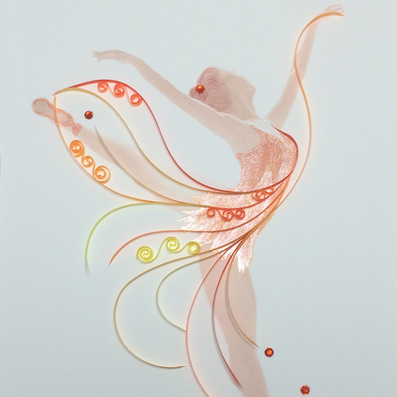 Deb Booth quilled paper tiny dancer Deb Booth quilled paper tiny dancer