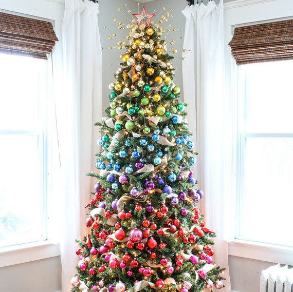 rainbow Christmas tree rainbow Christmas tree
