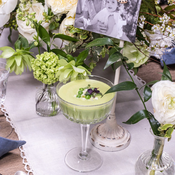 elisa marshall mothers day pea soup served in goblet elisa marshall mothers day pea soup served in goblet
