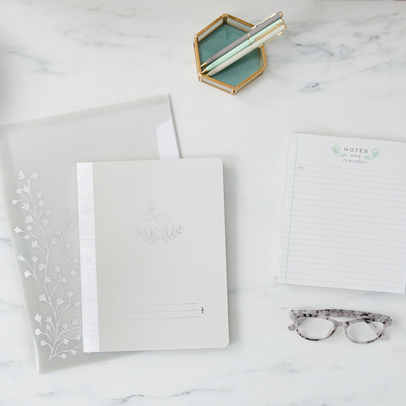 gray office supplies on marble desk gray office supplies on marble desk