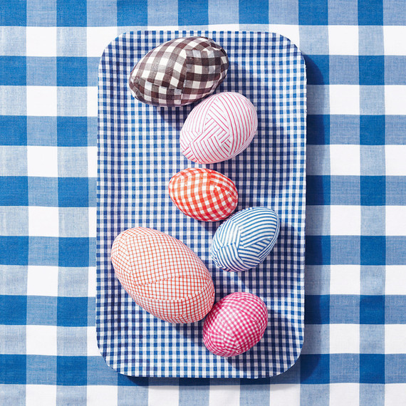 gingham decoupaged easter eggs gingham decoupaged easter eggs