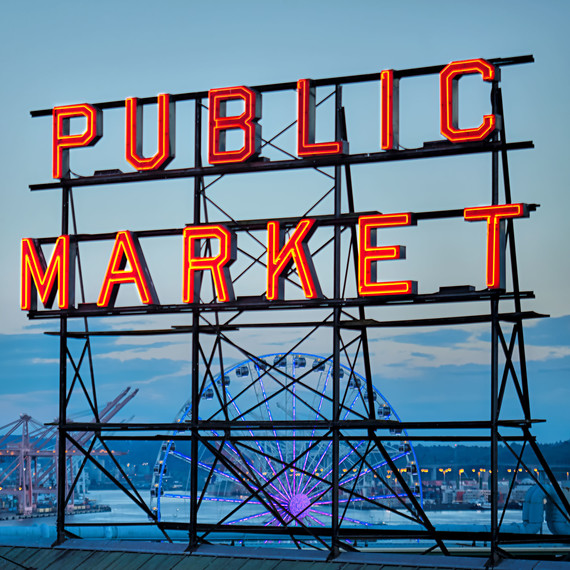 pikes place market sign pikes place market sign