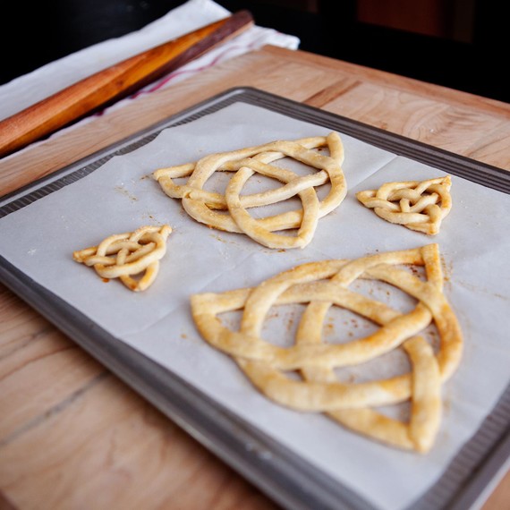 Remove baked dough from the oven