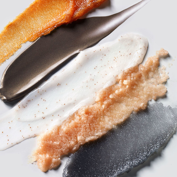 comparing swatches of exfoliants comparing swatches of exfoliants