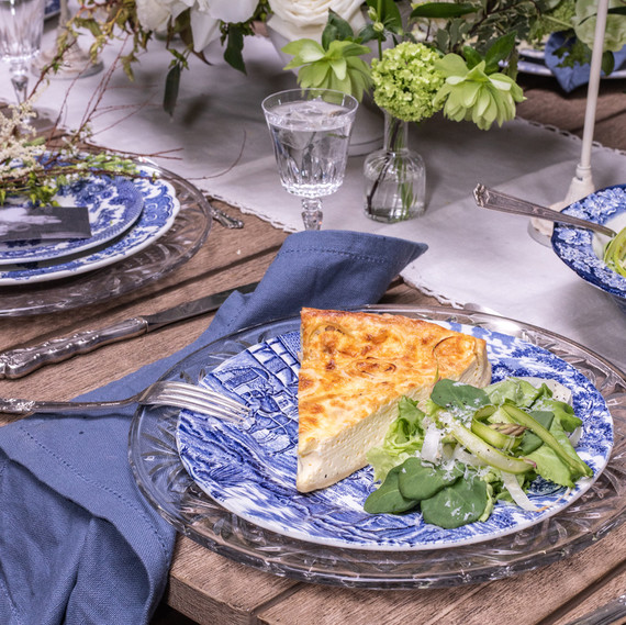 elisa marshall mothers day quiche plated on blue china elisa marshall mothers day quiche plated on blue china