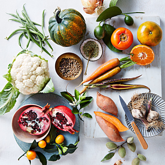 pomegranate carrots squash garlic pomegranate carrots squash garlic