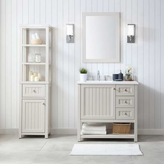 these bath vanities deliver on storage and style | martha stewart