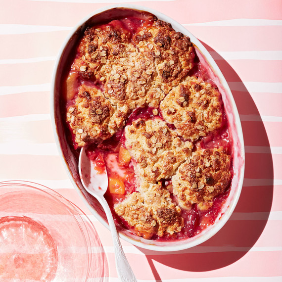 peach and raspberry-oat cobbler peach and raspberry-oat cobbler