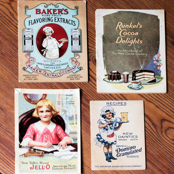 vintage dessert pamphlets with illustrations of children vintage dessert pamphlets with illustrations of children